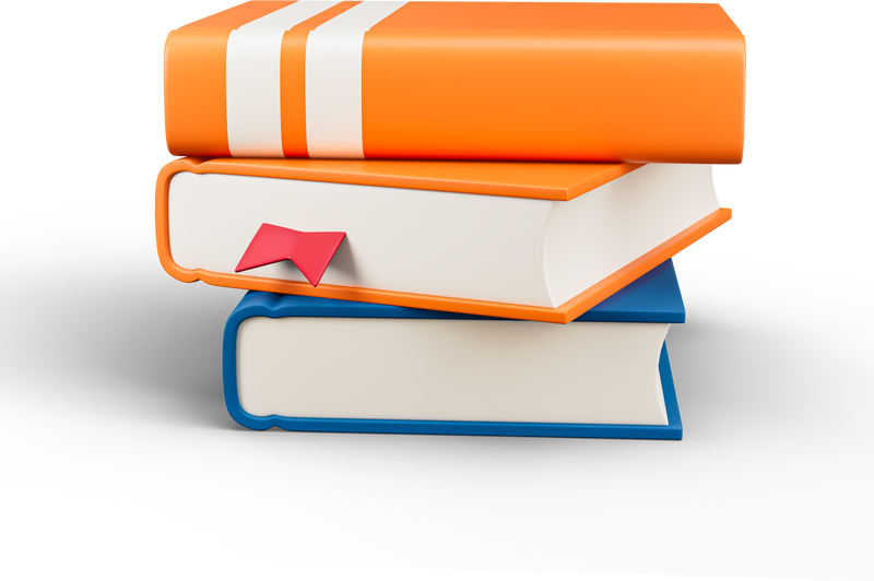 Books icon isolated 3d render illustration